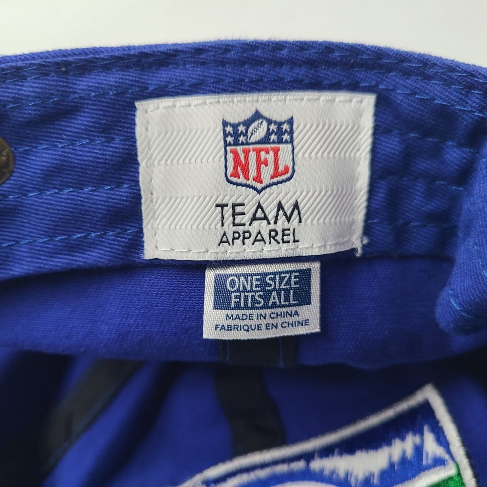 Seattle Seahawks Hat Strapback NFL Team Apparel Blue NFL Vintage Retro Logo Men - Picture 13 of 13